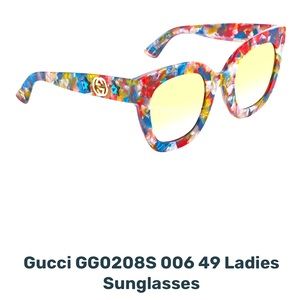 Gucci Mosaic Oversized Sunglasses GG0208S 006 49